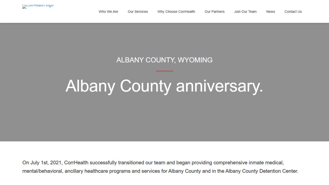 Albany County, Wyoming - CorrHealth